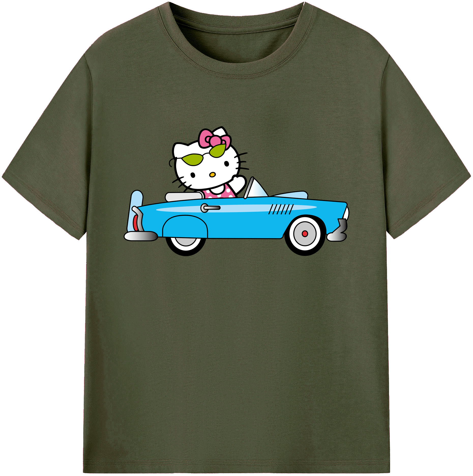 （画像用） Hello Kitty ハローキティ 綿100％ メンズ半袖Tシャツ｜肌触りやわらか＆通気性
